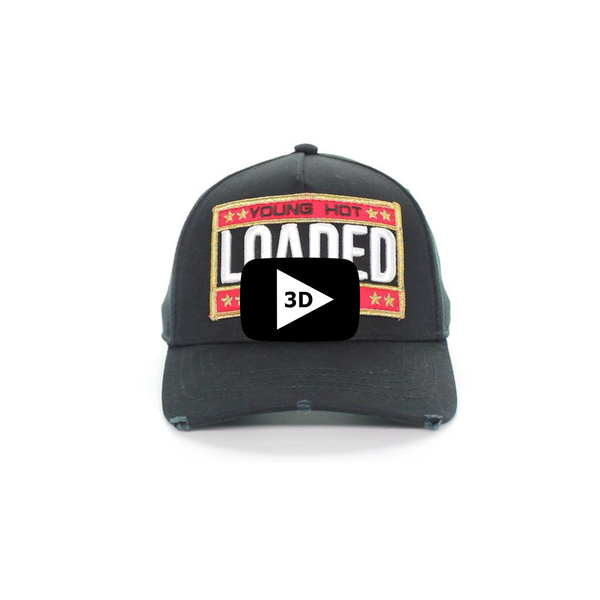 (KIDS) Black YHL LOADED Colour Patch Canvas Trucker Hat