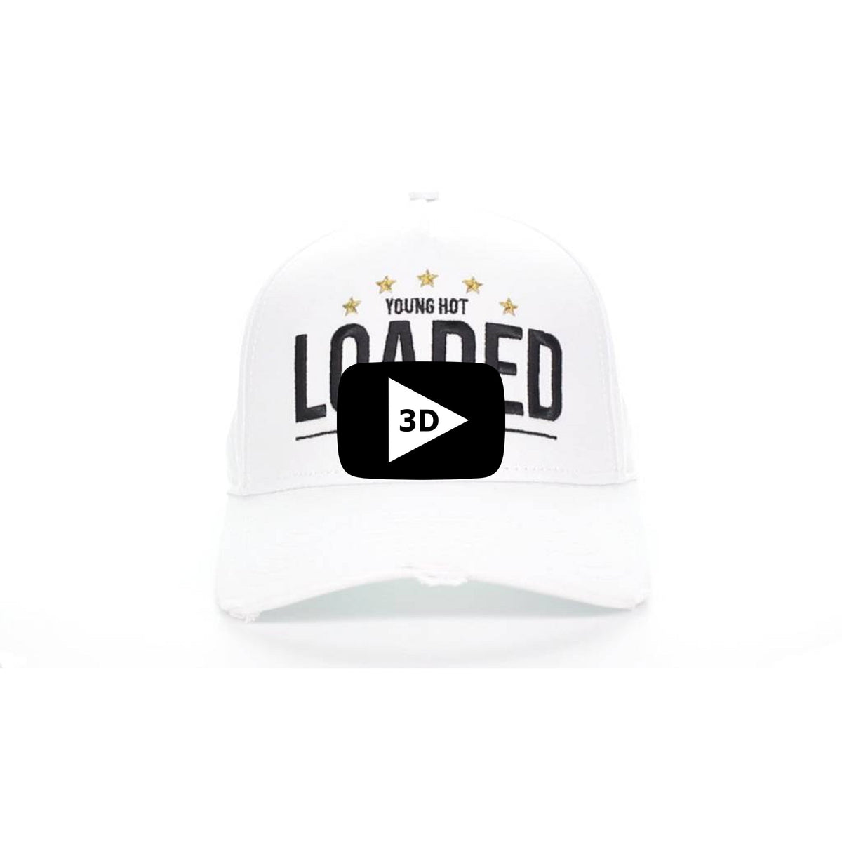 White YHL 5Star Canvas Trucker Hat