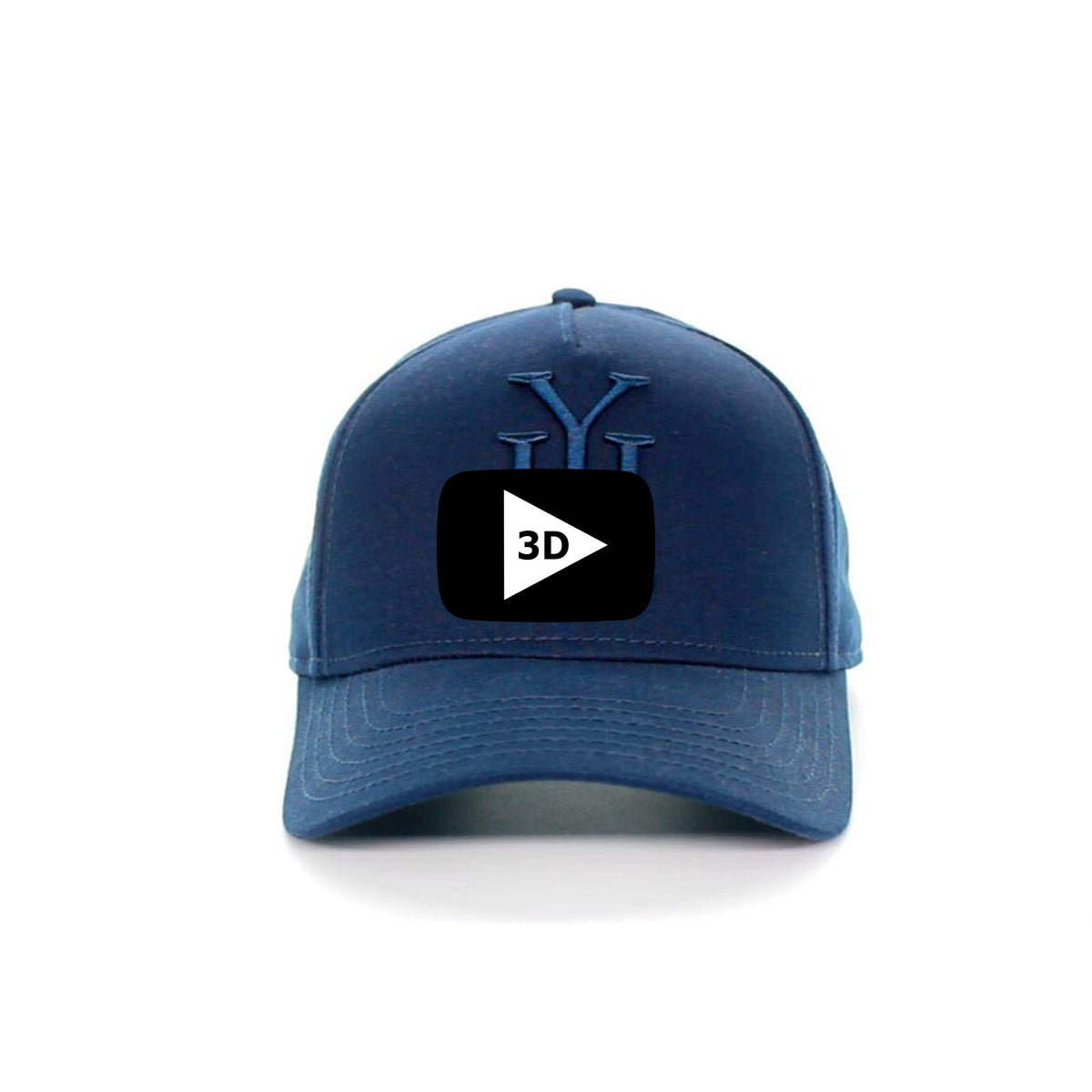 Navy Blue Monogram Canvas Trucker Hat