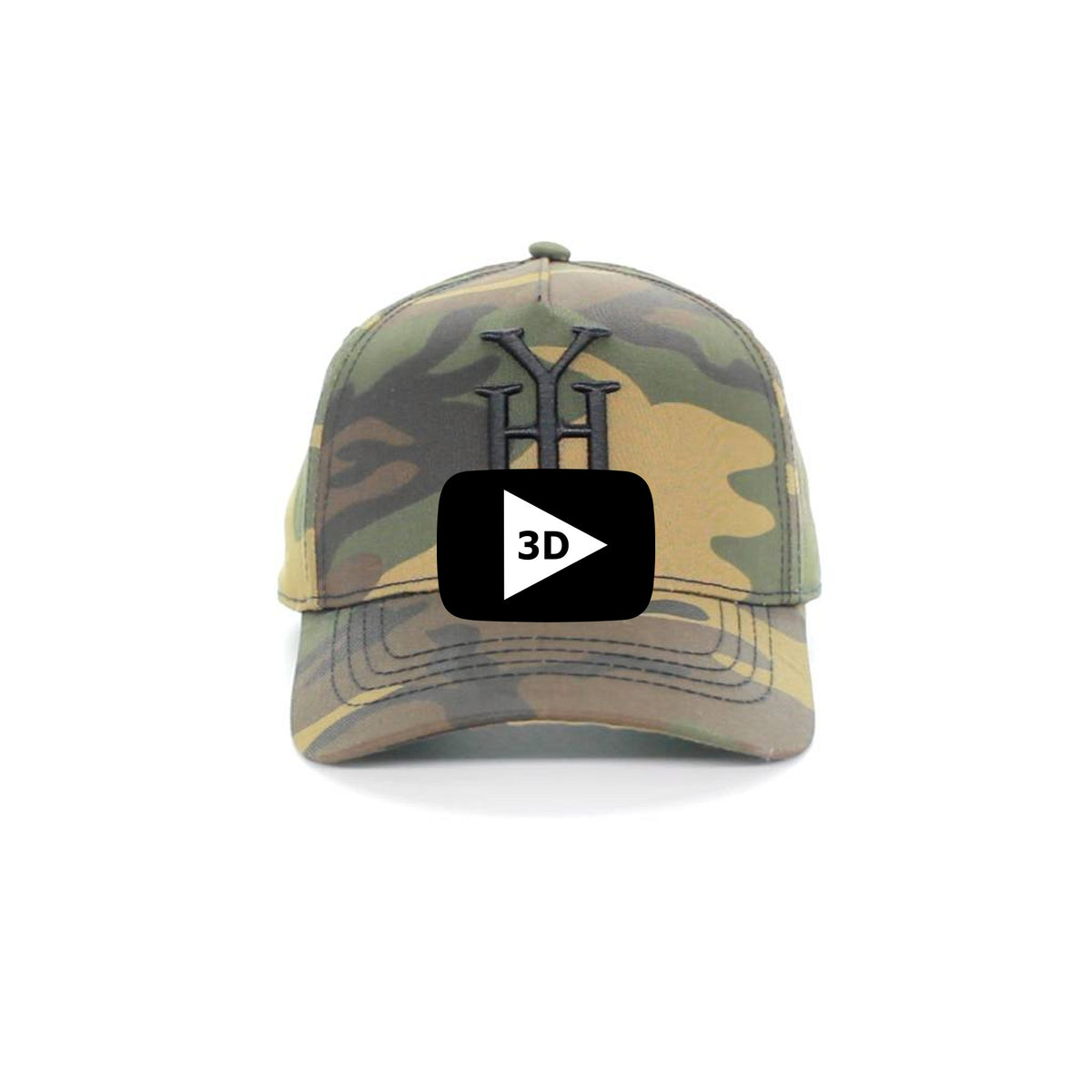 (KIDS) Camo Monogram Canvas Trucker Hat