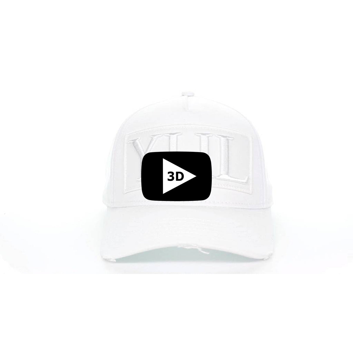 White YHL Logo Canvas Trucker Hat