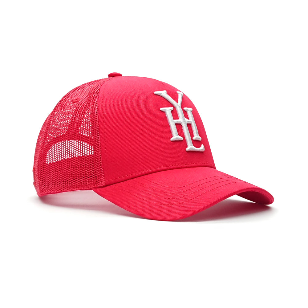YoungHotLoaded - Kids Red Monogram Mesh Trucker