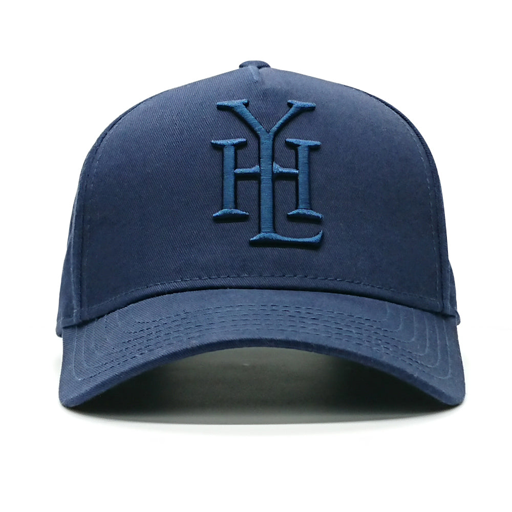 YoungHotLoaded - Navy Blue Monogram Canvas Trucker