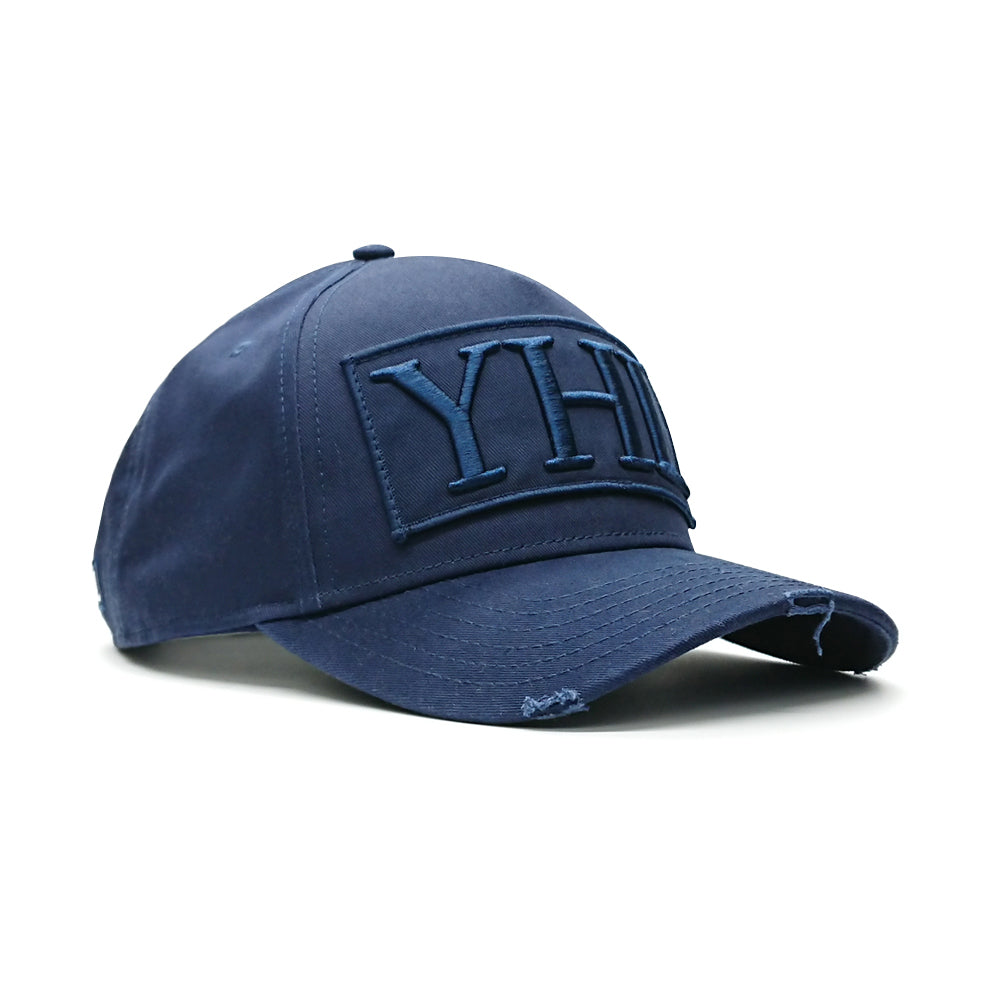 YoungHotLoaded - Navy Blue YHL Logo Canvas Trucker
