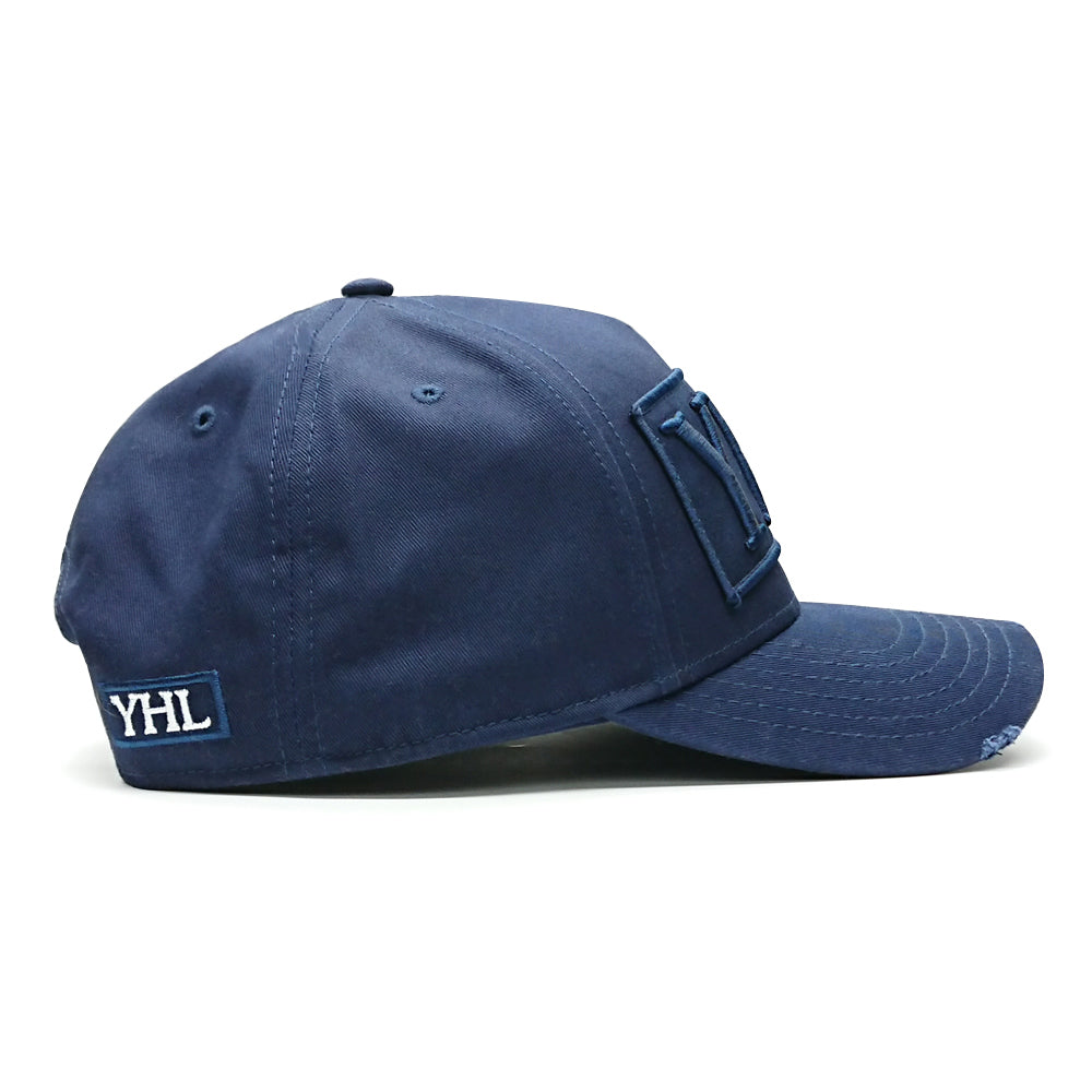 YoungHotLoaded - Navy Blue YHL Logo Canvas Trucker