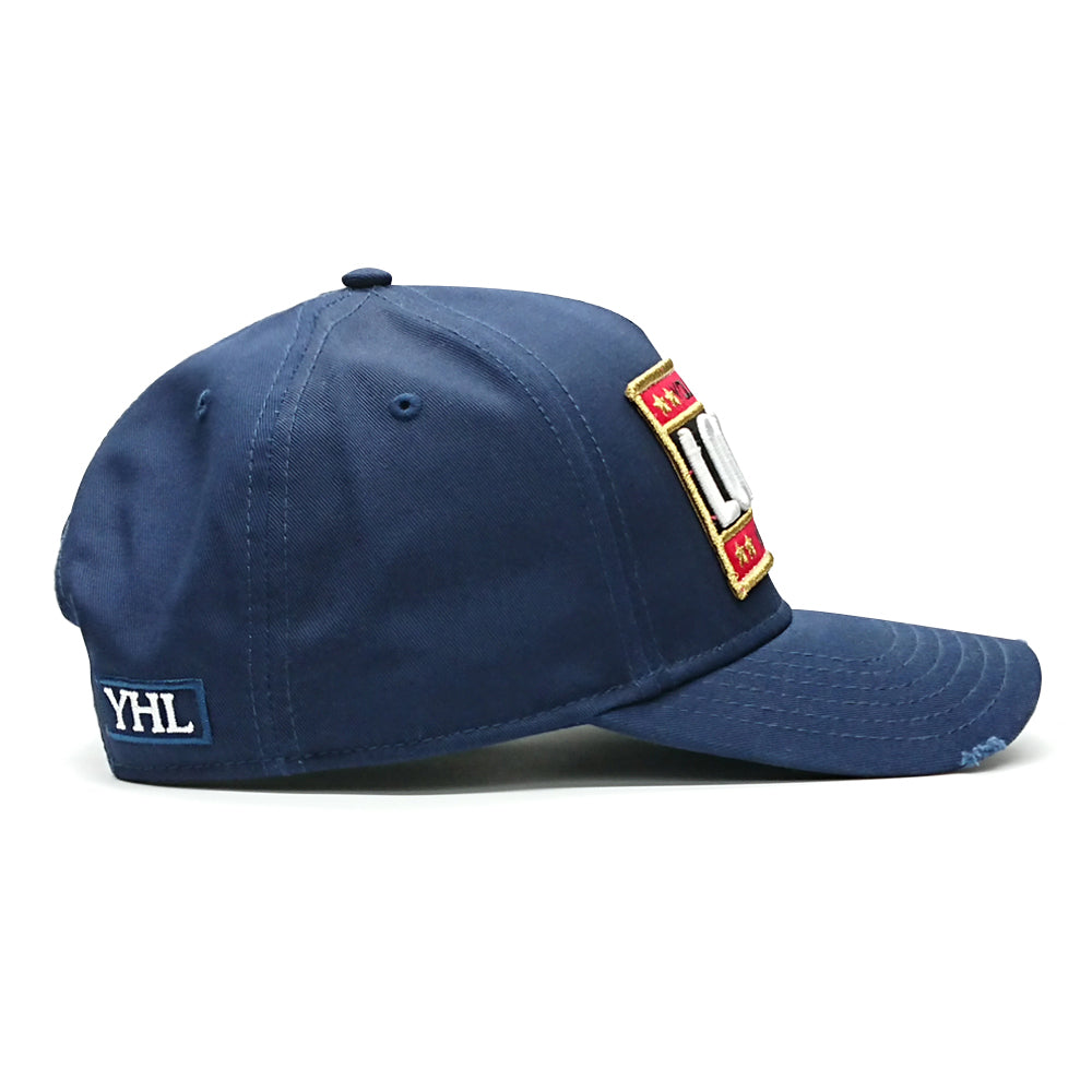 YoungHotLoaded - Navy Blue Loaded Colour Patch Canvas Trucker