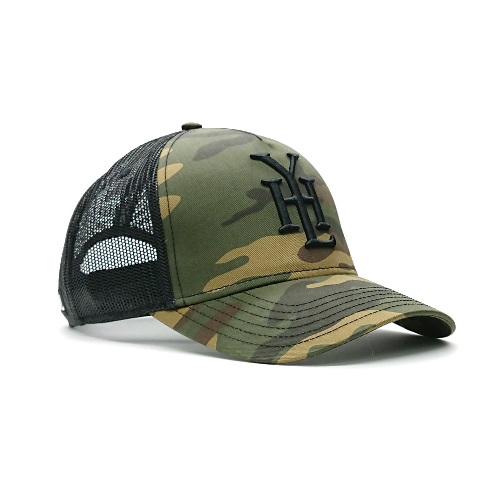 YoungHotLoaded  Camo Monogram Mesh Trucker Hat