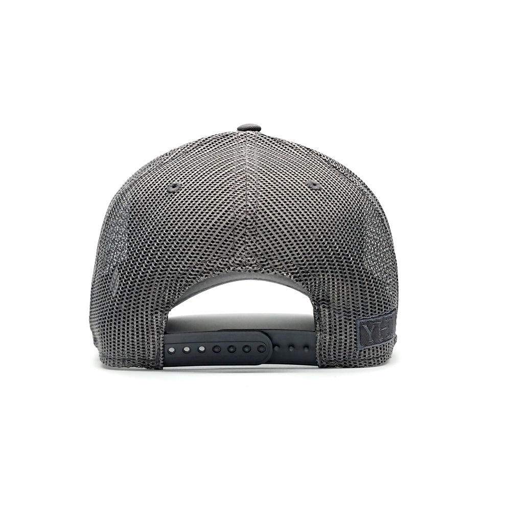 YoungHotLoaded  Black Monogram Mesh Trucker Hat